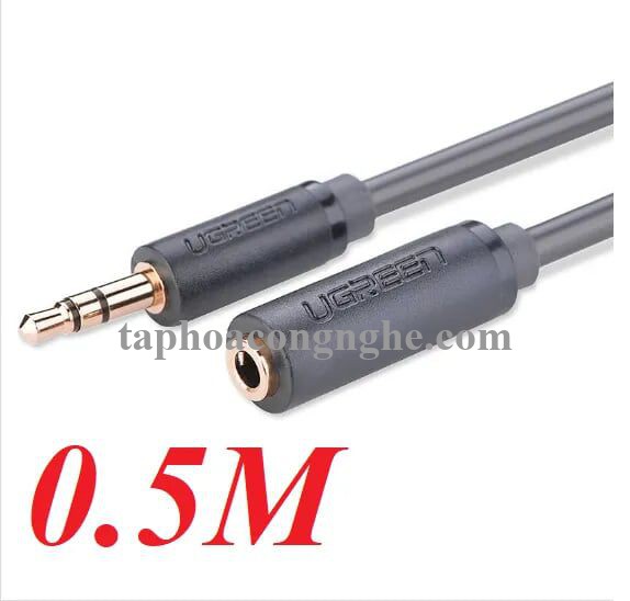 Ugreen 10781 0.5M màu Đen Cáp âm thanh 3.5mm nối dài AV124 30010781